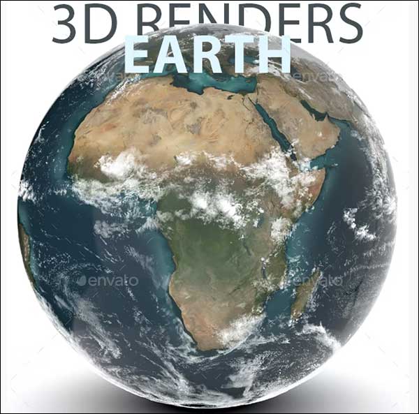 Planet Earth Day & Night 3D Renders