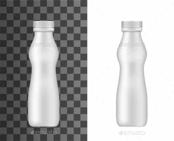 Plastic Milk Bottle Vector Mockup