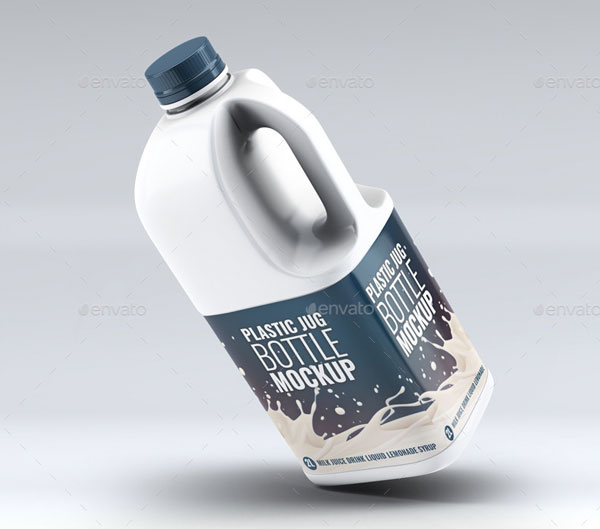 Plastic Milk Jug Bottle Mock-Up