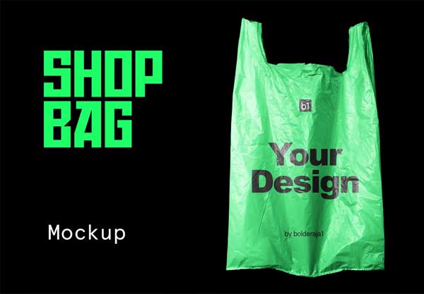 Plastic Shopping Bag Mockup