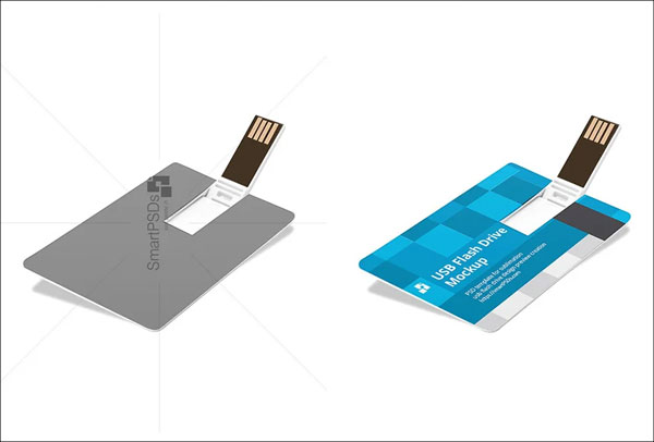 Plastic USB Flash Card Mockup