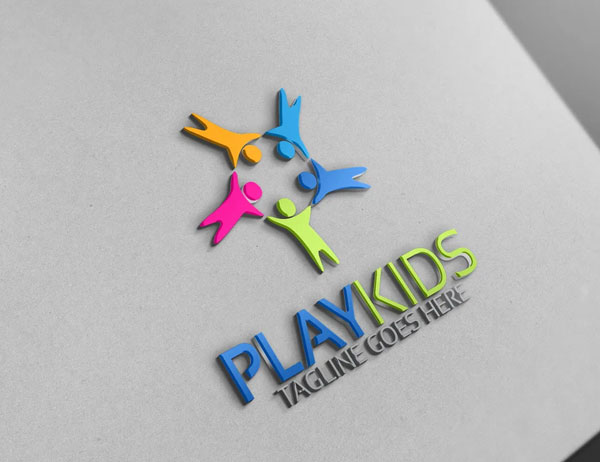 Play Kids Care Logo Design Template