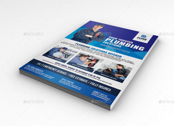 Plumbing Company Promotional Flyer Template