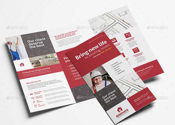 Plumbing Service Tri-Fold Brochure Template