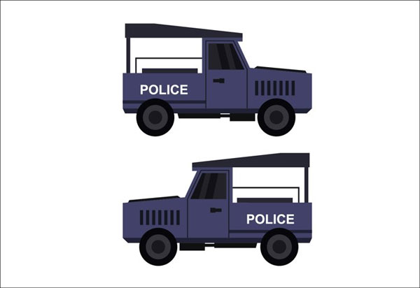 Police Jeep Mockup