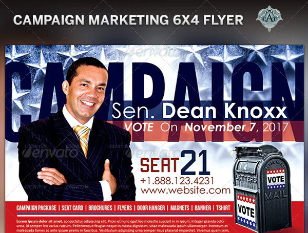 Political Campaign Marketing Flyer Template