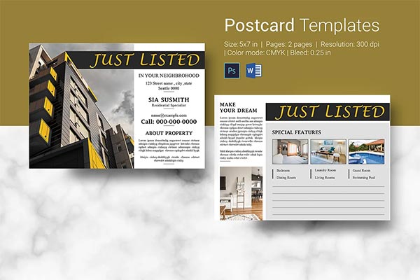 Postcard Print Templates