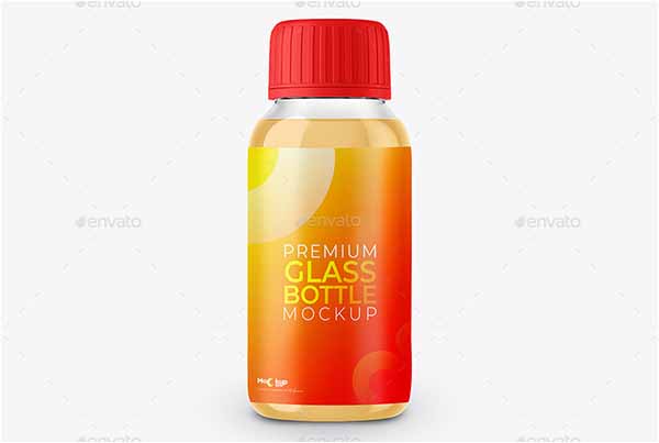 Premium Glass Bottle Mockup