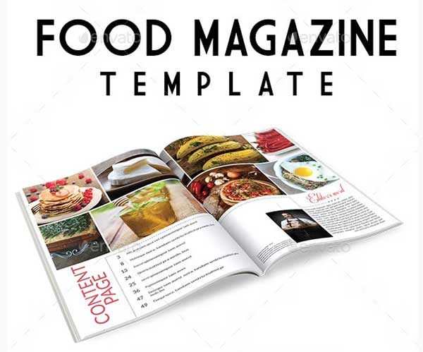 Print Food Magazine Template