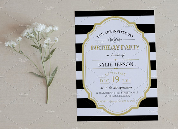 Printable Birthday Party Invitation Design
