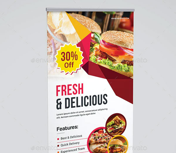 Printable Fast Food Roll-up Banner