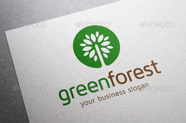 Printable Green Forest Logo Template