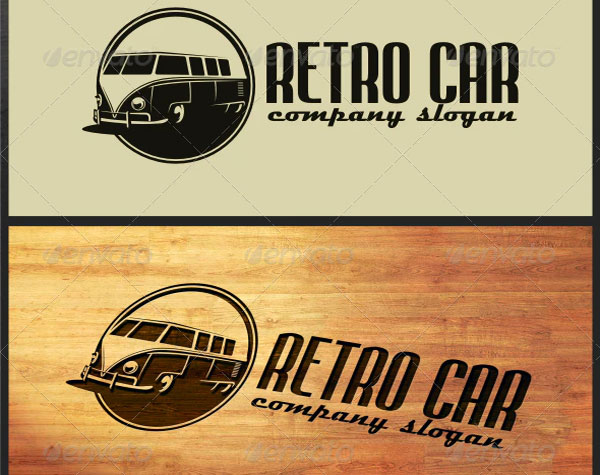 Printable Retro Car Logo Templates