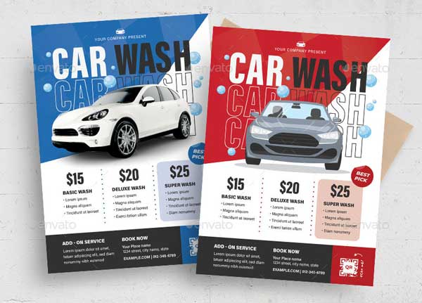 Professional Free Car Wash Flyer Templates