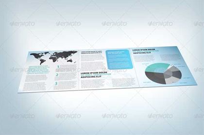 Professional Tri-fold Brochure PSD Mockup