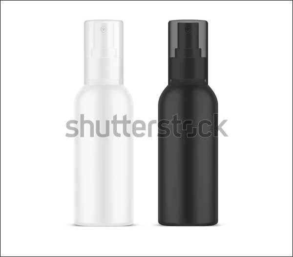Realistic Deodorant Perfume Bottle Mockup