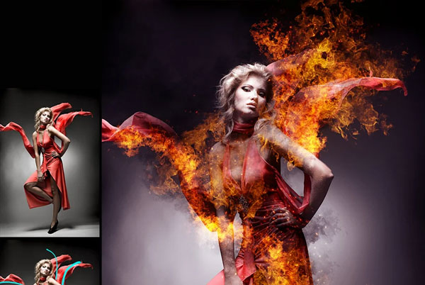 Realistic Flame Effect Photoshop Actions