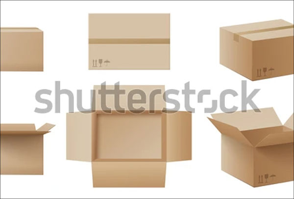 Realistic Mailing Box Mock-up Set