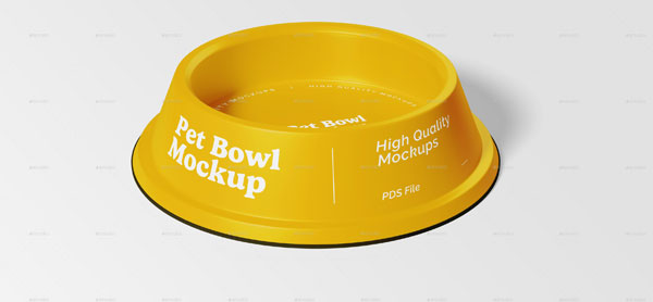Realistic Pet Bowl Mockups