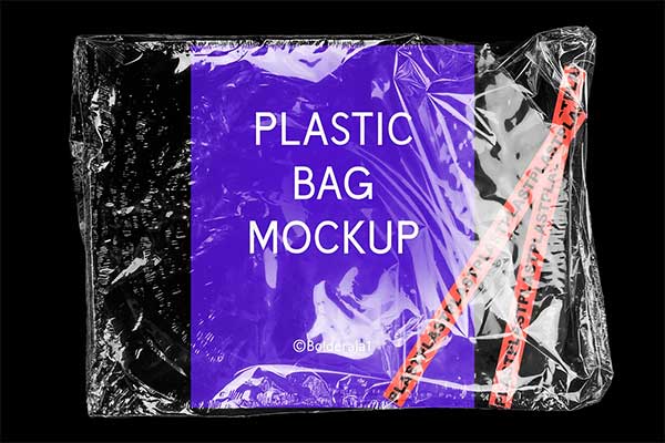 Realistic Plastic Bag Mockup