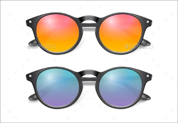 Realistic Sunglasses Mock-up Template