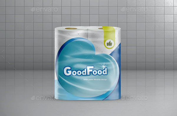 Realistic Toilet Paper Package Mockup