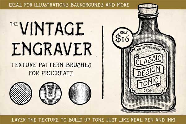 Realistic Vintage and Retro Style Brushes