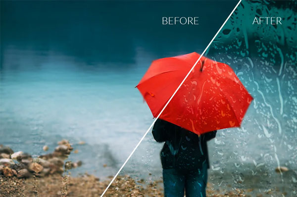 Realistic Wet Glass Photoshop Action
