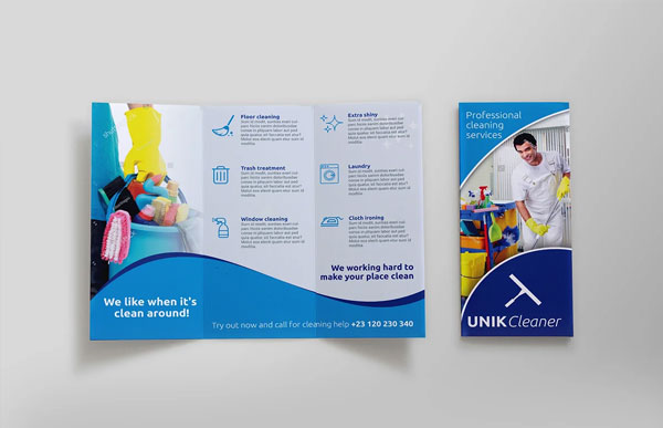 Restaurant Cleaning Trifold Brochure Templates