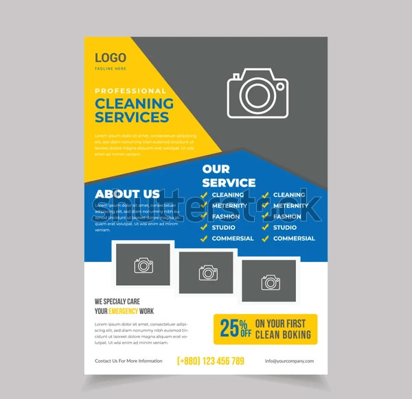 Restaurant Cleaning Service Flyer Template Fully Editable