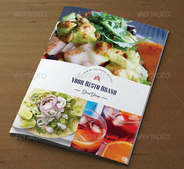 Retro Food Menu Brochure Template