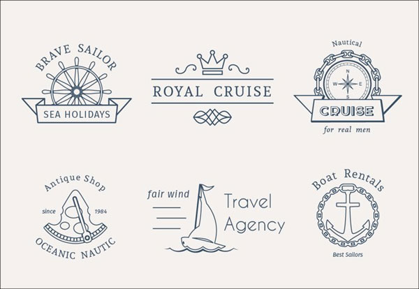 Retro Nautical Logo Templates