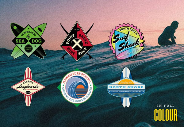 Retro Surf Logo Templates