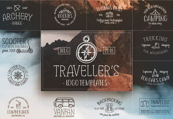 Retro Travel Logos & Fonts