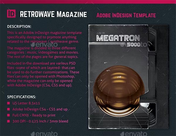 Retrowave Magazine Template
