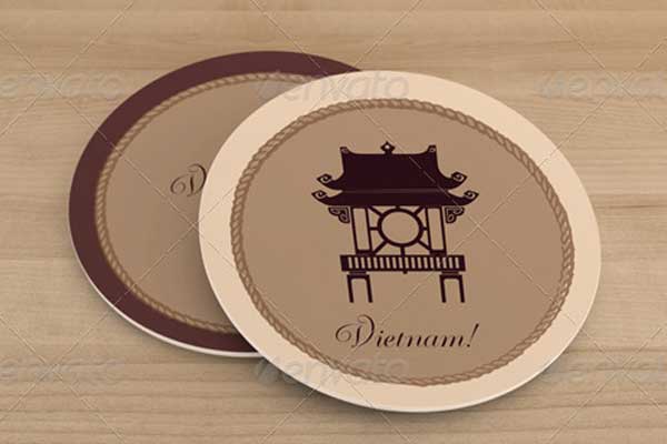 Round Coaster Mockup Design