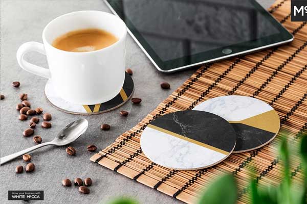 Round Coasters Mock-ups Set