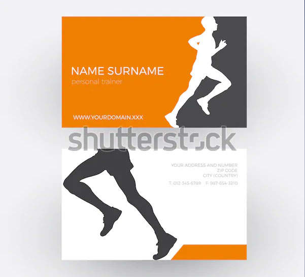 Running Sports Card Template