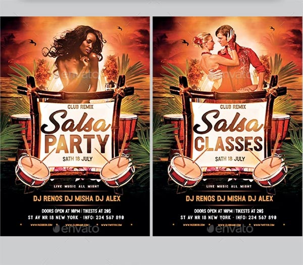 Salsa Party Designs Flyer Template