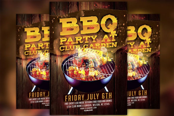 Sample BBQ Party Flyer Template