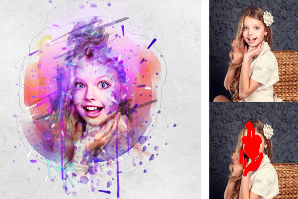 Sample Drawing Paint Photoshop Action