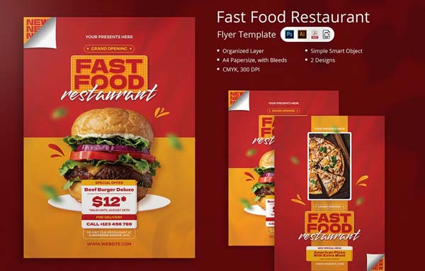 Sample Fast Food Business Flyer Template