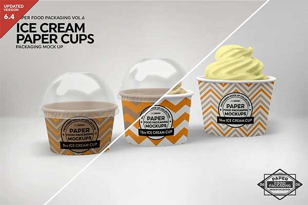 Sample Ice Cream Cups Mockup