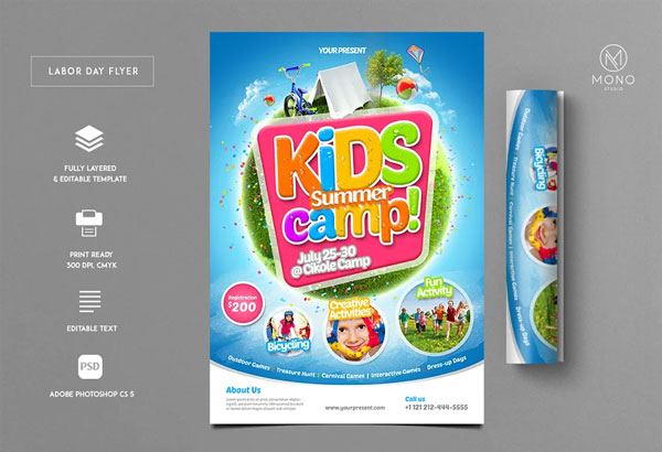 Sample Kids Summer Camp Flyer
