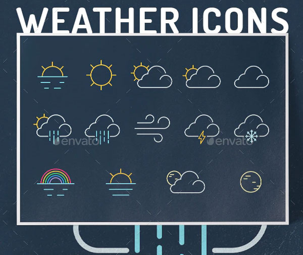 Sample Weather Icon set Template