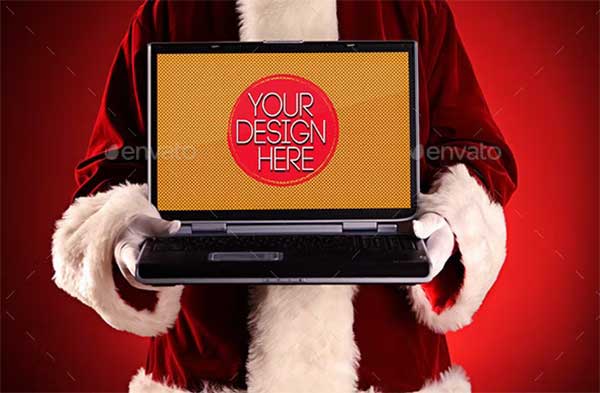 Santa Laptop Screen mockups
