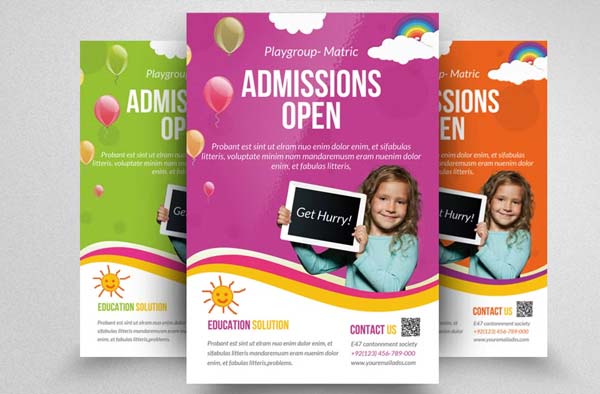 School Admission Open House Flyer Template