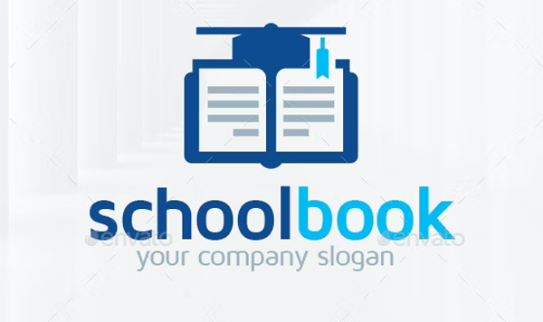 School Book Logo Template