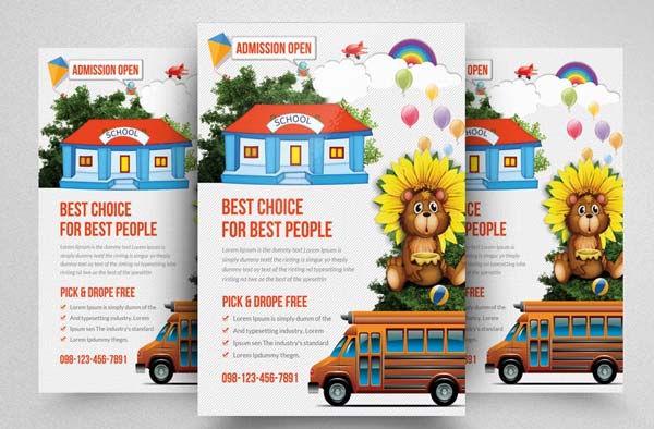 School Open House Admission Flyer Template