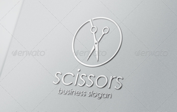 Scissors Barber Shop Logo Template